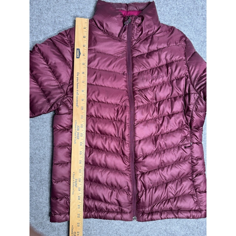 Marmot Jacket Womens Small Maroon Red/Purple 700 Fill Down Puffer Coat - Picture 13 of 14